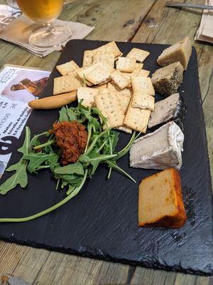 Cheese board at Santa y Pura in Madrid