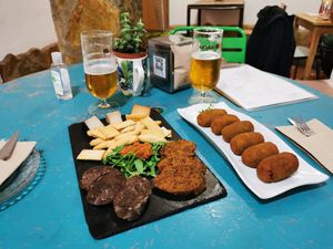 Great food for sharing at Santa y Pura in Madrid