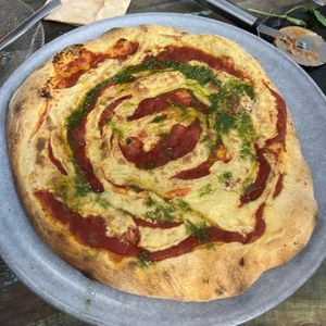 margherita pizza  at Santa y Pura in Madrid