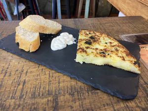 Spanish Omelette  at Santa y Pura in Madrid