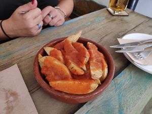 Patatas bravas at Santa y Pura in Madrid