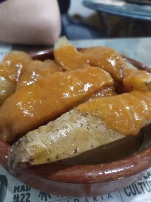 Patatas bravas at Santa y Pura in Madrid