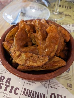 Patatas bravas €6 at Santa y Pura in Madrid