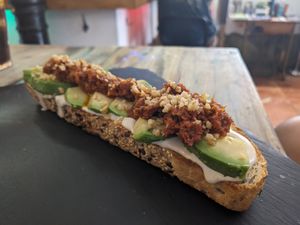 Tostada mestiza at Santa y Pura in Madrid