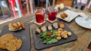 Lomo, tabla de quesos, croquetas: todo vegano at Santa y Pura in Madrid