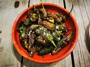 Pimientos at Santa y Pura in Madrid