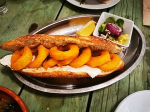 Bocadillo de calamares at Santa y Pura in Madrid