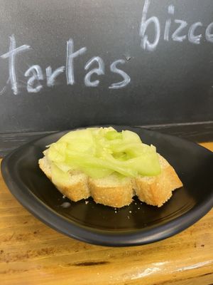 tapa de noquerones  at Santa y Pura in Madrid