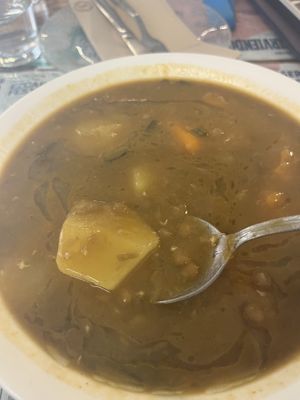 lentejas del menú del día  at Santa y Pura in Madrid