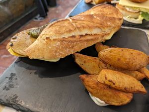 "pork" loin sandwich at Santa y Pura in Madrid