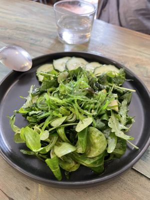 Green salad   at Santa y Pura in Madrid