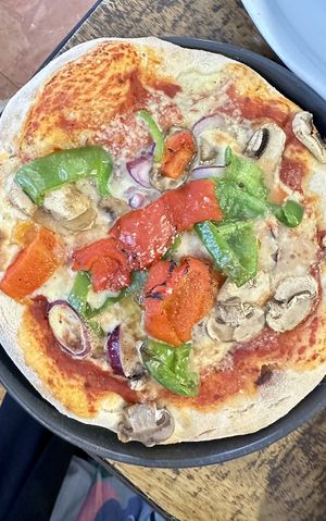 Vegetal pizzaa  at Santa y Pura in Madrid