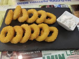 Tapa de calamares at Santa y Pura in Madrid