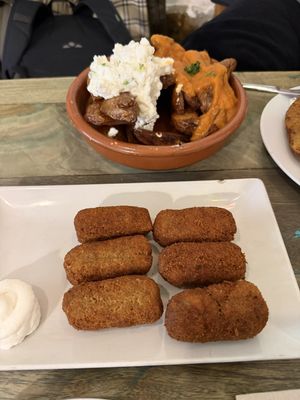 Patatas bravas / aioli / croquetas  at Santa y Pura in Madrid