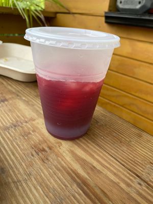Sorrel Drink at Eyeza Vegan in St Thomas