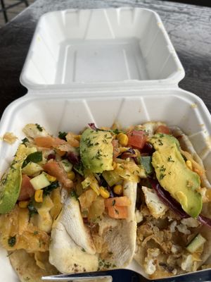 Amazing cauliflower tacos! Lovely porch and service 🙏🏻  at Eyeza Vegan in St Thomas