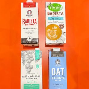 Alternative milks at Cosmic Vinyl in Los Angeles