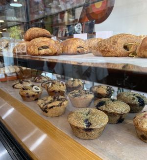 Chocolate croissants are sooo good at Cosmic Vinyl in Los Angeles