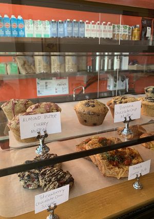 All vegan pastries! at Cosmic Vinyl in Los Angeles