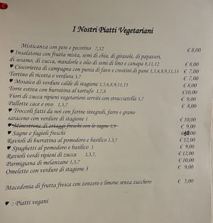 The heart means vegan at Locanda Da Pia in Pescara