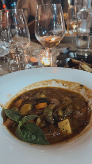 Seitan stew with veggies  at Brancaleò in Pescara