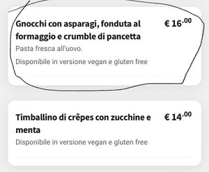 Pasta circolato dal menu  at Brancaleò in Pescara