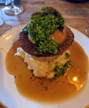Vegan Pie & Mash at Harp & Crown in Corsham
