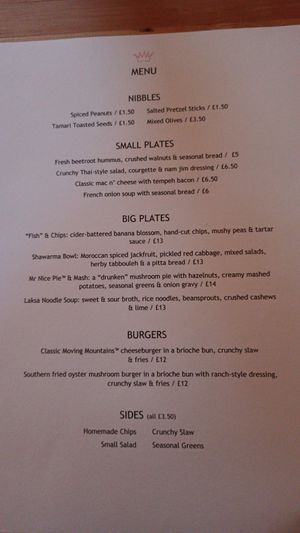 Menu at Harp & Crown in Corsham