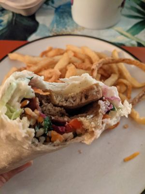 the gyro, was yummy... great seitan! at Harp & Crown in Corsham