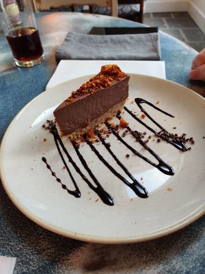 Chocolate cheesecake at Harp & Crown in Corsham