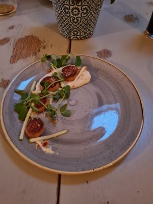 King Oyster Mushroom scallops at Harp & Crown in Corsham