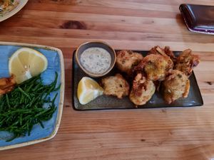 Artichoke scampi at Harp & Crown in Corsham