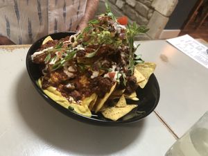Nacho mountain at Harp & Crown in Corsham