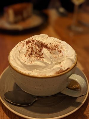 Traditional hot chocolate at Harp & Crown in Corsham