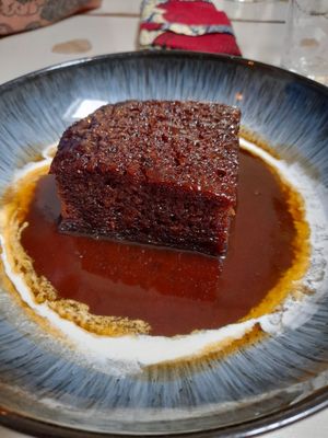 Amazing toffee pudding at Harp & Crown in Corsham