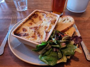 Lasagne with Italian Salad & Garlic Bread at Harp & Crown in Corsham