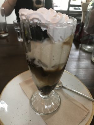 Chocolate brownie sundae  at Harp & Crown in Corsham