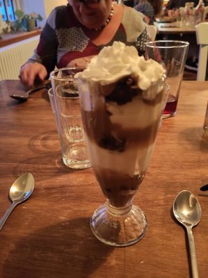 Chocolate Brownie Sundae at Harp & Crown in Corsham