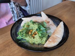 Green Goddess Hummus at Harp & Crown in Corsham