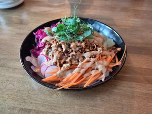 Noodle Buddha Bowl at Harp & Crown in Corsham