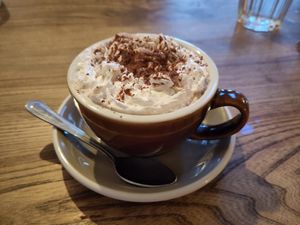 Hazelnut hot chocolate at Harp & Crown in Corsham