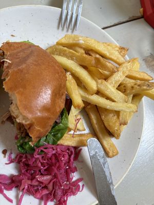 Caesar seitan burger  at Harp & Crown in Corsham