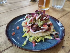 Black Bean Tostadas at Harp & Crown in Corsham