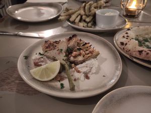 Vherbalkitchen Christmas menu - Artichoke & Straccia at Harp & Crown in Corsham