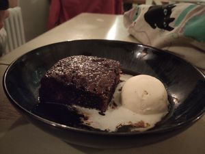 Vherbalkitchen Christmas menu - Sticky toffee pudding at Harp & Crown in Corsham