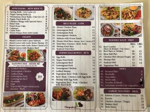 Menu at Mangosteen - Belmont Park in Long Beach