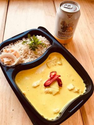 Vegan curry at Veggieday.dk in Dragoer