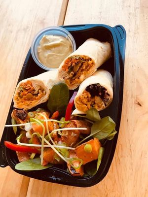 Burrito at Veggieday.dk in Dragoer