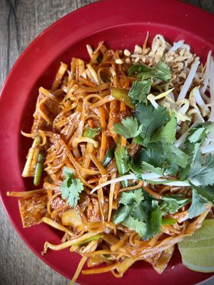 Vegan pad Thai   at Sweet Basil in Franklin
