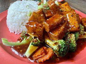Jeow Bong Tofu - on special  at Sweet Basil in Franklin